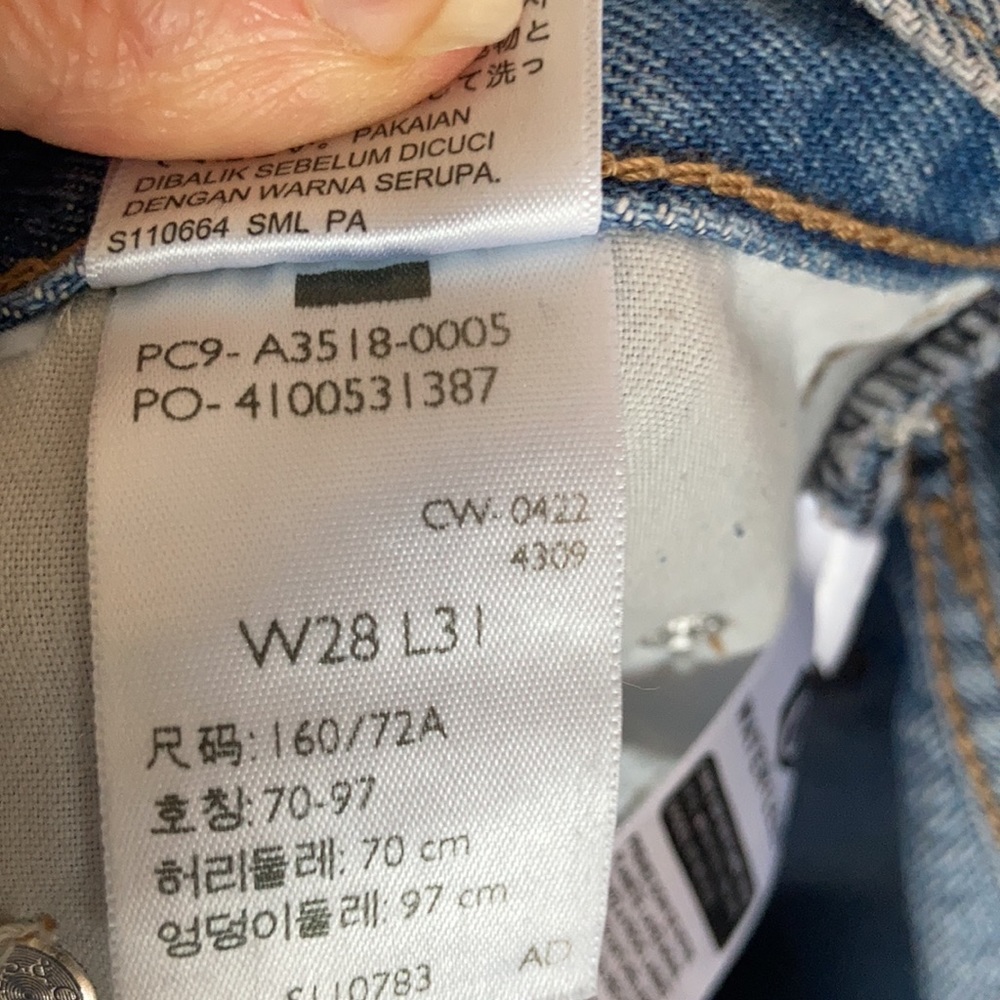 Relisted Levi’s 94’ baggy jean distressed midrise straight leg jean denim 28 - Picture 17 of 17